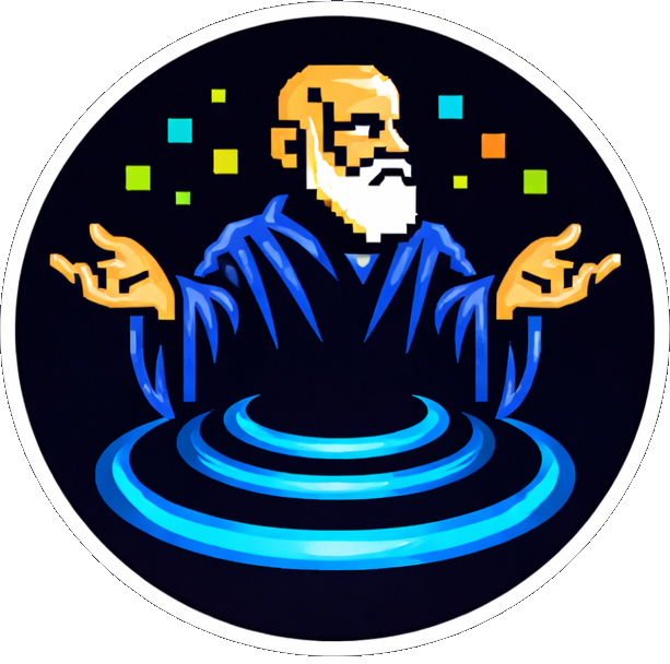 Seldon — pixel art Hari Seldon hologram
